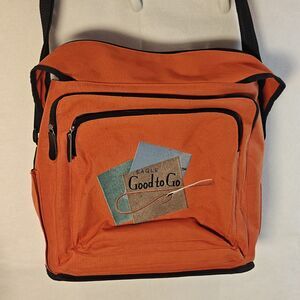 ​Eagle Good To Go Craft Tote Bag Orange Knitting Crochet Sewing Shoulder Bag
